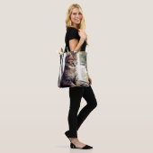 Tabby Kitten Watching Tote Bag (Op model)
