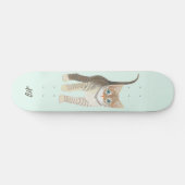 Tabby Kitten With Text Skateboard (Horz)