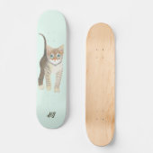 Tabby Kitten With Text Skateboard (Recto)
