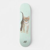 Tabby Kitten With Text Skateboard (Devant)
