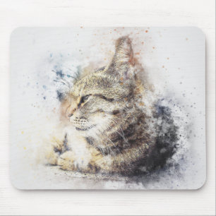 Tabby Love ABSTRACT WATERVERF Muismat