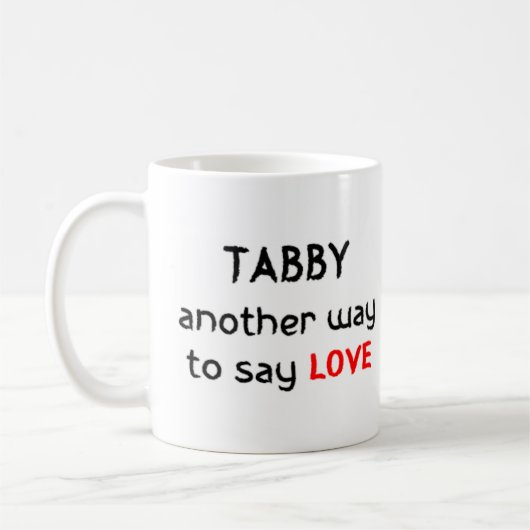 tabby love café mug (Gauche)