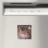 Tabby Maine Coon Amoureux des chats & Poem Magnet (In Situ (Lave-vaisselle))