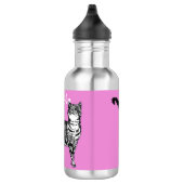 Tabby noir et blanc Chats Chats Bouteille d'eau ro (Droite)