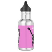 Tabby noir et blanc Chats Chats Bouteille d'eau ro (Gauche)