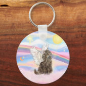 Tabby Norwegian Forest Cat - Angel Sleutelhanger (Voorkant)