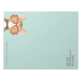 Tabby Orange Hipster Cat Kids Grand Bloc-notes (Devant)