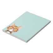 Tabby Orange Hipster Cat Kids Petit Bloc-notes (Tourné)