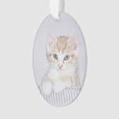 Tabby Orange Kitten Peinture - Art Chat original (devant)