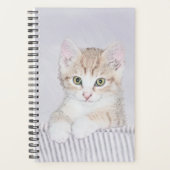 Tabby Orange Kitten Peinture - Art Chat original (Devant)
