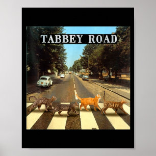 Tabby Road Coole Tabbykatten Oversteek  Poster