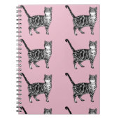 Tabby rose Chat Chats Chats Carnet Tabbis rayé mig (Devant)