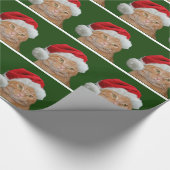 Tabby Santa Claus Cadeaupapier (Hoek)