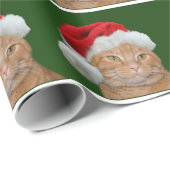 Tabby Santa Claus Cadeaupapier (Rol Hoek)