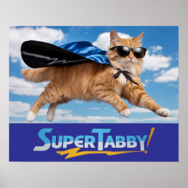 Tabby Superhero-Poster Poster