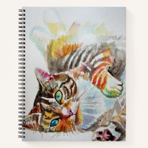 Tabby tabbies Schattigee Kattenkatten waterverf No Notitieboek