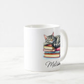 Tabby Tabby Chat Mug avec nom Modèle (Devant droit)