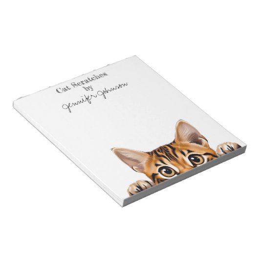 Tabby Tabby Tiger amusant Bloc-notes (Incliné)