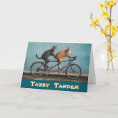 Tabby Tandem Kaart (Gele Bloem)