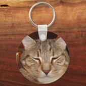 Tabby Tiger Cat Sleutelhanger (Voorkant)