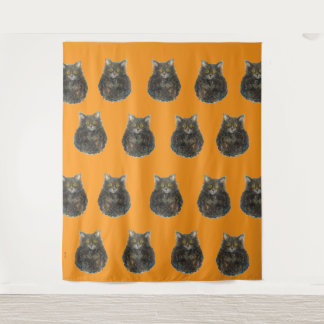 Tabby Tiger Cats Pet Oranje Maureen Girard Familia Wandkleed