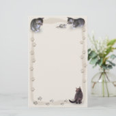 Tabby Tracks Briefpapier (Staand voorkant)