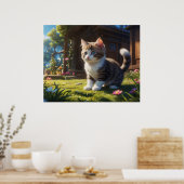 *~* TABBY TUIN Kitty Cat 5:4 katje Poster (Keuken)
