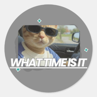 Tabby wat is tijd sticker