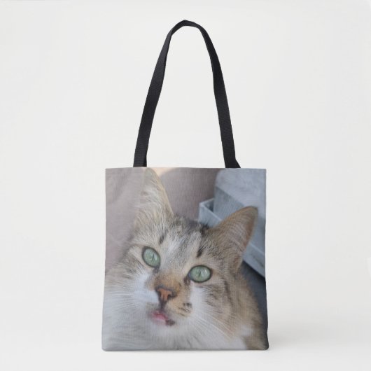 Tabby White Cat Canvas tas (Voorkant)