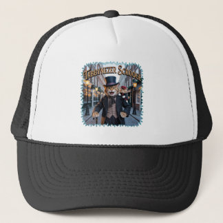 Tabbynezer Scrooge Illustratie – Tabby Scrooge Trucker Pet