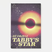 Tabby's ster ruimteposter post-it® notes (Voorkant)