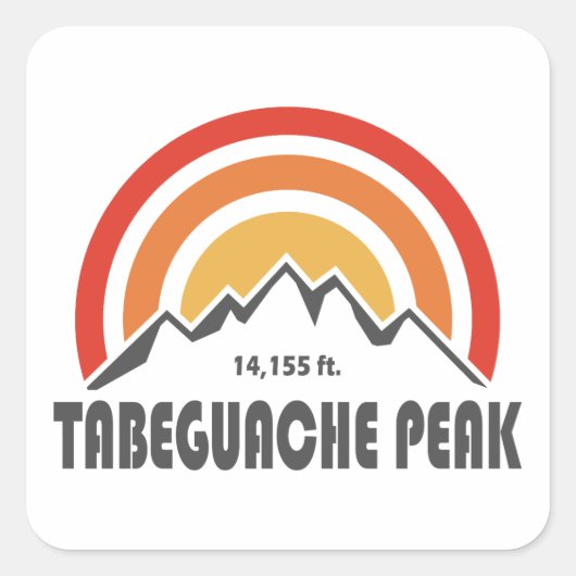 Tabeguache Peak Vierkante Sticker (Voorkant)