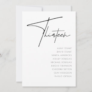 Tabel 13 sjabloon voor moderne weddenschappen kaart