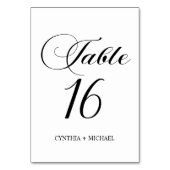 Tabel 16 Modern Script Trouwtafelnummer Kaart (Achterkant)