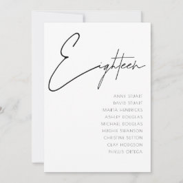 Tabel 18 sjabloon Moderne wedloop Kaart