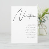 Tabel 19 sjabloon Moderne wedloop Kaart (Staand voorkant)