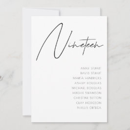 Tabel 19 sjabloon Moderne wedloop Kaart