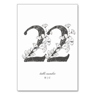 Tabel 22 Mooie Floral Sketched Wreath Wedding Kaart