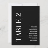 Tabel 2 Modern Bold Wedding Table Nummer Kaart (Achterkant)