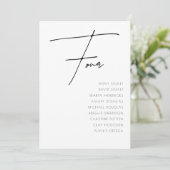 Tabel 4 Moderne sjabloon aantal bruiloft Kaart (Staand voorkant)