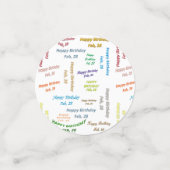 Tabel Confetti februari, 28 oktober (Kleine voorkant)