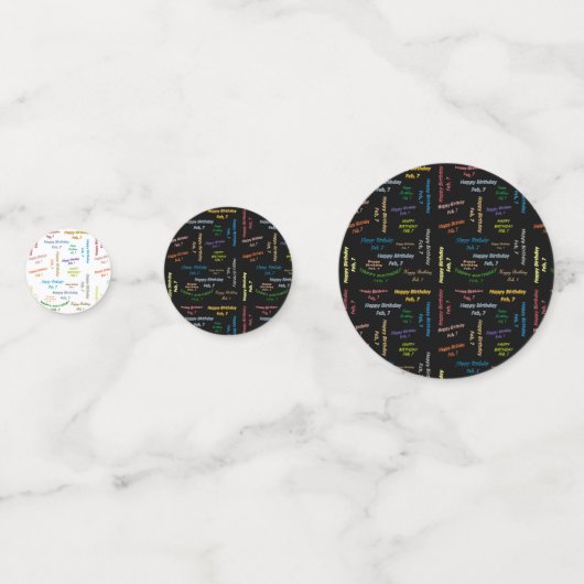 Tabel Confetti februari, 7 zondag (Voorkanten)