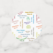 Tabel Confetti juni, 26 oktober (Kleine voorkant)