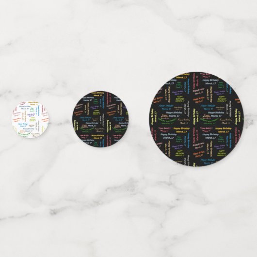 Tabel Confetti maart, 17 februari (Voorkanten)