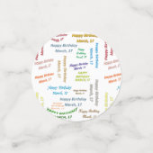 Tabel Confetti maart, 17 februari (Kleine voorkant)