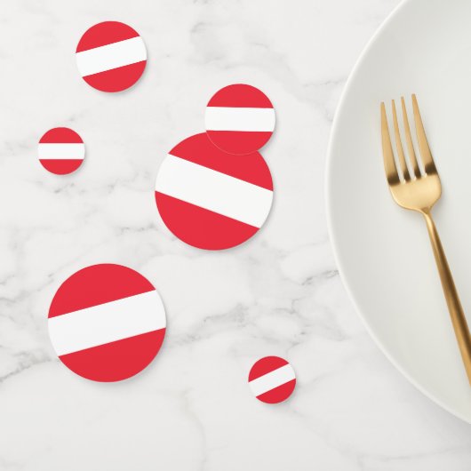 Tabel confetti met de vlag van Oostenrijk (Groep)