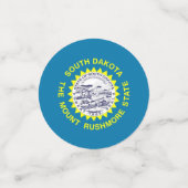 Tabel confetti met de vlag van South Dakota (Kleine voorkant)
