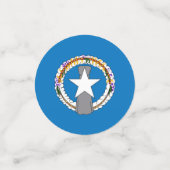 Tabel confetti met vlag van Noordelijke Mariana (Kleine voorkant)