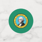 Tabel confetti met vlag van Washington (Kleine voorkant)