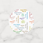 Tabel Confetti november, 16 oktober (Kleine voorkant)